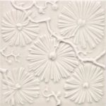 Jugendstil Art Nouveau tegel wit bloemen