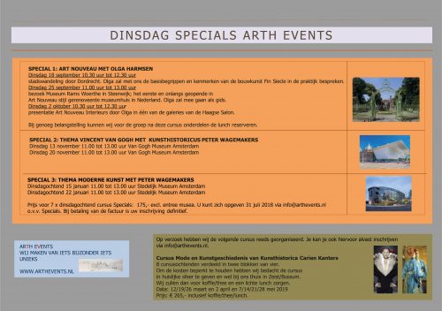 Arth Events 2018 Specials