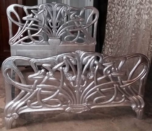 Chéri Art Nouveau bed Michelle Pfeiffer zilver silver