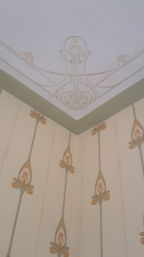 Wat onze klanten zeggen over... Duro Jugendstil behang passend bij bestaand groen plafond