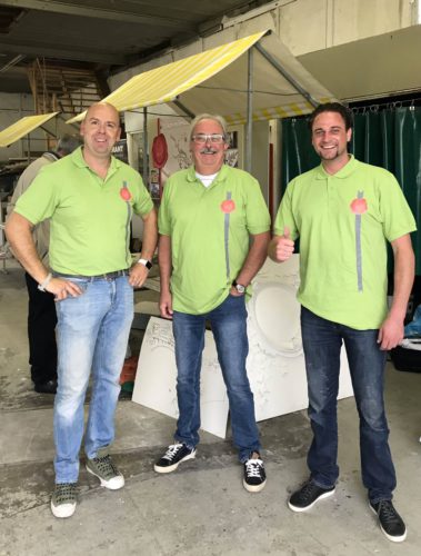 Enkele leden van de Vakgroep Restauratie Stucadoors