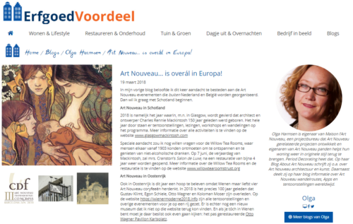 Erfgoedvoordeel.nl blog Olga Harmsen Art Nouveau is overál in Europa!