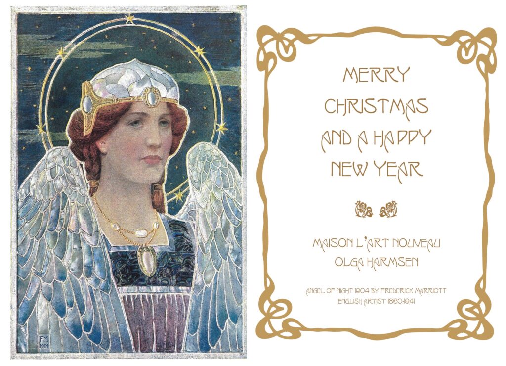 Kerstkaart van Maison l'Art Nouveau voor 2025